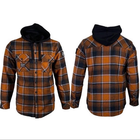 Howitzer Other - Howitzer Style Men's Flannel Hooded Shacket ARTILLERY Military Grunt Biker